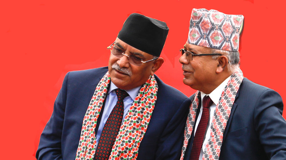 नेकपा कर्णालीभित्र कचिङ्गल : मन्त्री छनोट गरिदिन प्रचण्ड–माधव गुहार !