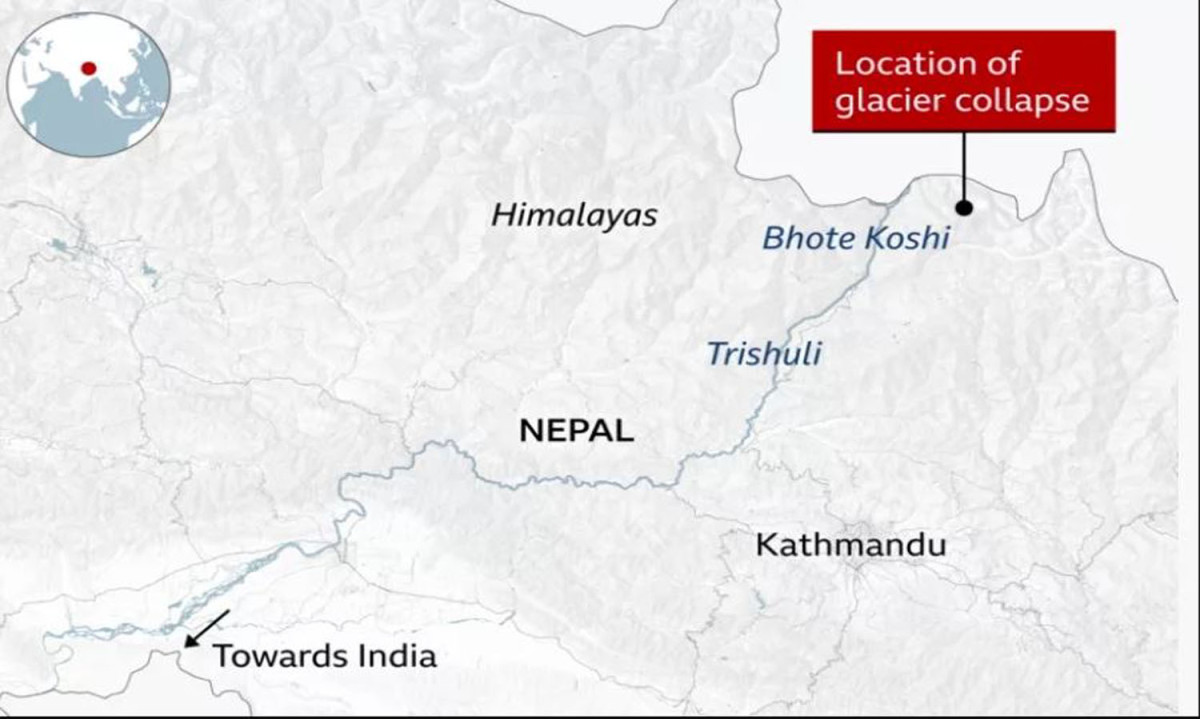 बाढीको उच्च जोखिमका कारण तिब्बतमा उद्धार कार्य स्थगित