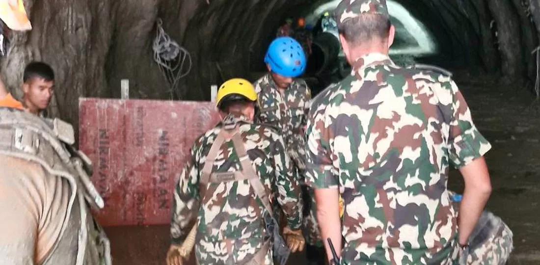 चिलिमे सुरुङमा उद्धार तीव्र, पावरहाउस नजिकै पुग्यो टोली
